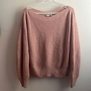 GAP Light Pink Knit Sweater Size L